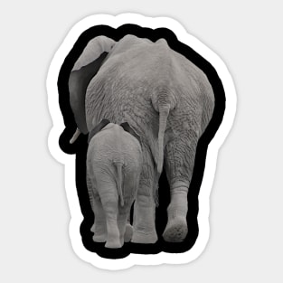 Backside Elephants - Elphant in Africa Sticker